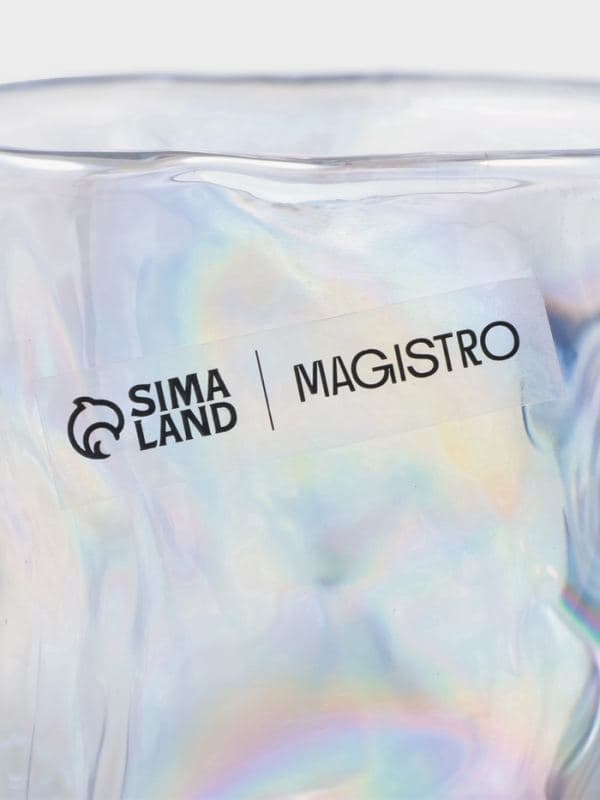 Стакан Magistro Ice.Bar. Pearl, 150 мл, 7.9×8×7.5 см, стекло, перламутровый — фото 4