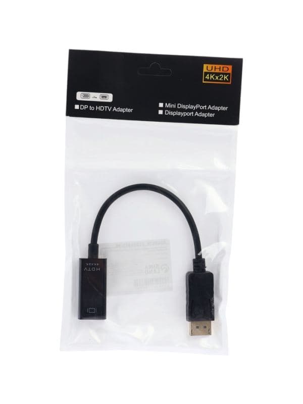 Переходник Luazon PL-003, HDMI (f) - DisplayPort (m), чёрный — фото 4