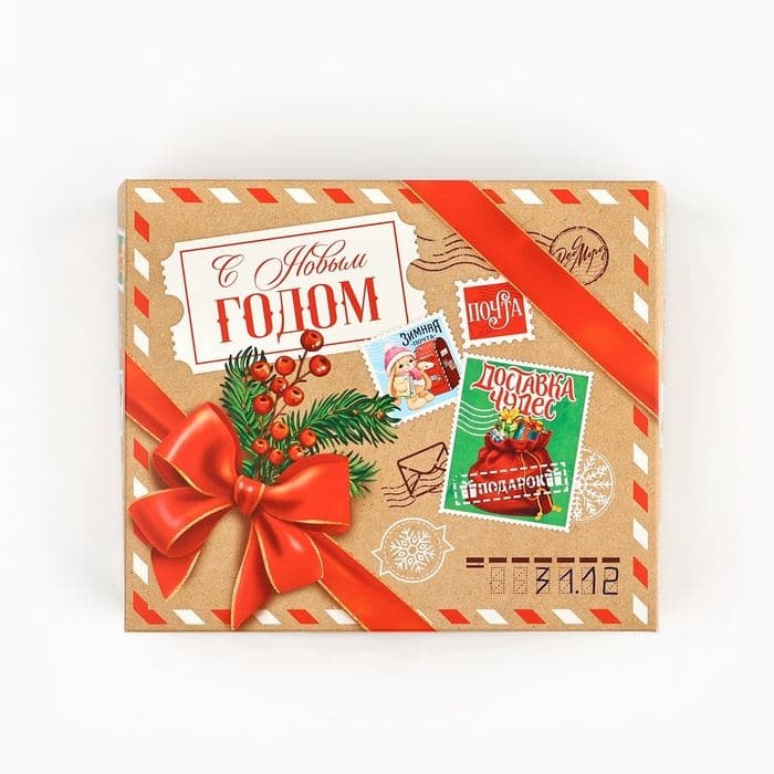 Упаковка для кондитерских изделий «Новогодняя почта», 20×17×6 см — фото 4