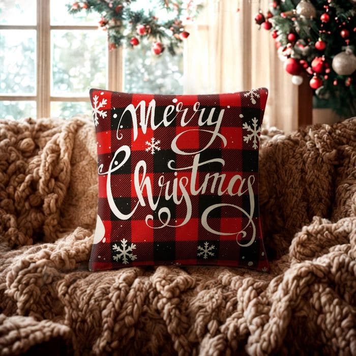 Наволочка декоративная новогодняя «Этель» Christmas, 43×43 см, велюр — фото 2