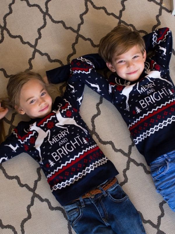 Джемпер детский новогодний вязаный KAFTAN: Family look, синий — фото 3