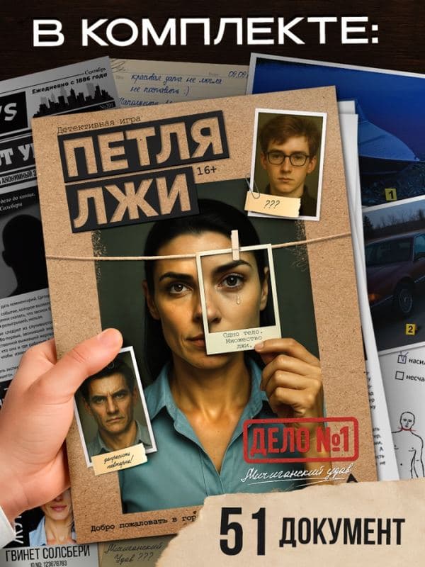 Настольная игра «Петля лжи», детективная, 16+ — фото 2