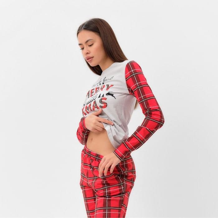 Пижама новогодняя женская: лонгслив, брюки, KAFTAN X-mas 49 — фото 2