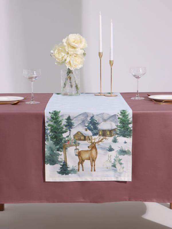 Дорожка на стол новогодняя «Этель» Forest animals, размер 40×147±5 см — фото 4