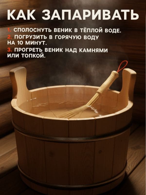 Веник массажный из бамбука, 36 см, прут 0.2 см, «Добропаровъ» — фото 4