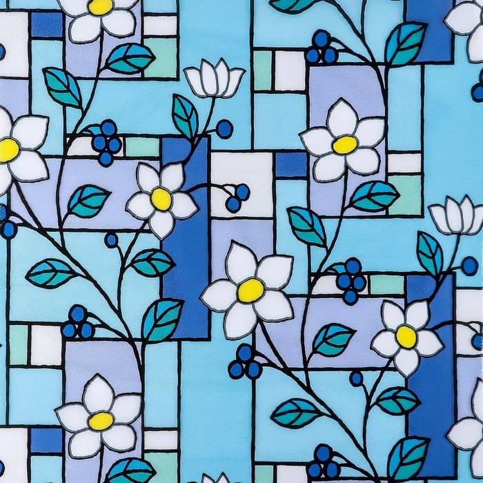 Плёнка витражная «Мозаика из цветов», 45×200 см — фото 5
