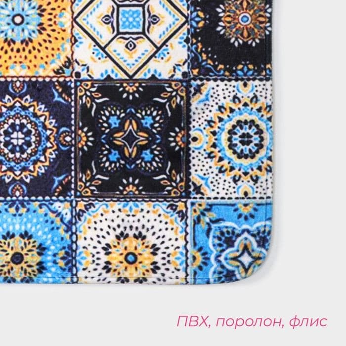Коврик для ванной и туалета Доляна «Богемия», мозаика, 40×60 см — фото 2