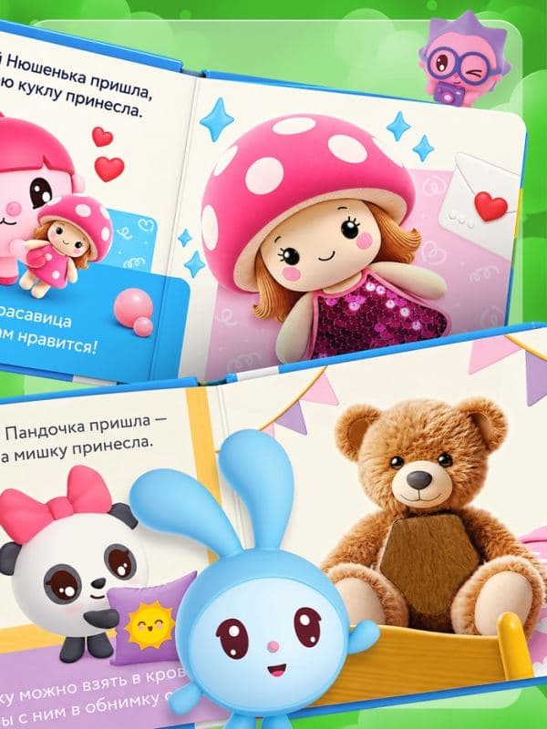 Тактильная книга «День игрушки», Малышарики — фото 5