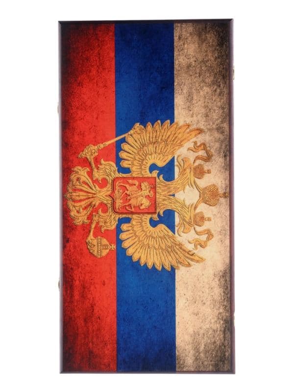 Настольная игра нарды с шашками «Герб России», деревянные большие, 60×60 см — фото 4