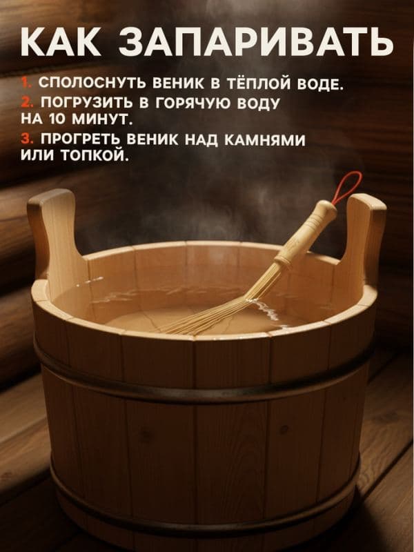 Веник массажный из бамбука 60 см, прут 0.2 см, «Добропаровъ» — фото 4