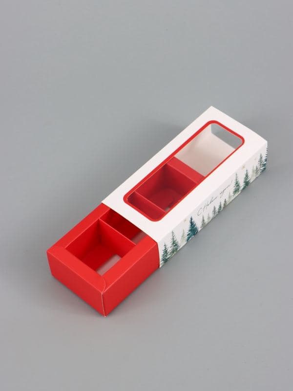 Коробка для 3 конфет «Акварельный лес», 13×5×3.3 см — фото 4