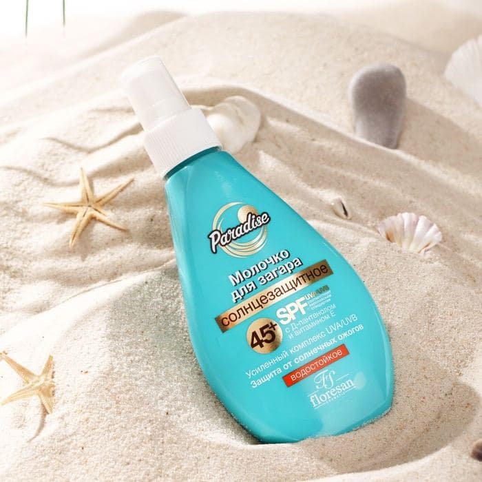 Молочко солнцезащитное для загара водостойкое Floresan SPF 45+, 160 мл — фото 3