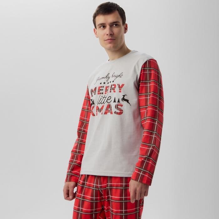Пижама мужская: лонгслив, брюки KAFTAN X-mas, размер — фото 2