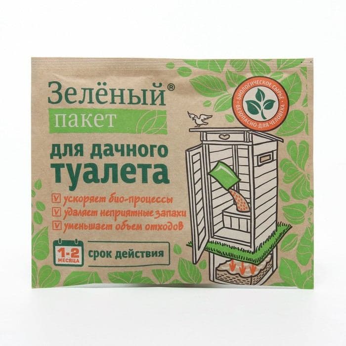 Средство для дачных туалетов «Зеленый пакет» 30 г — фото 3