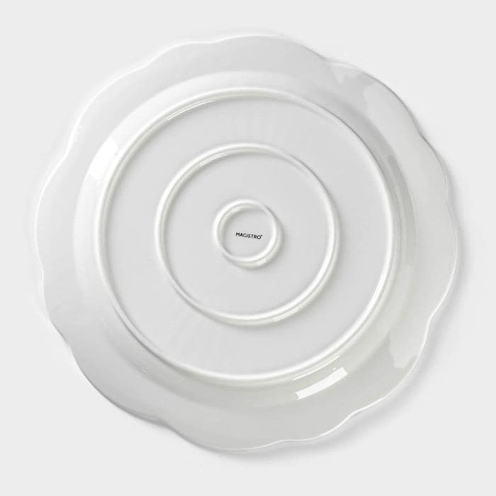 Блюдо сервировочное Magistro «Этюд», 35×3 см, фарфор, белое — фото 4