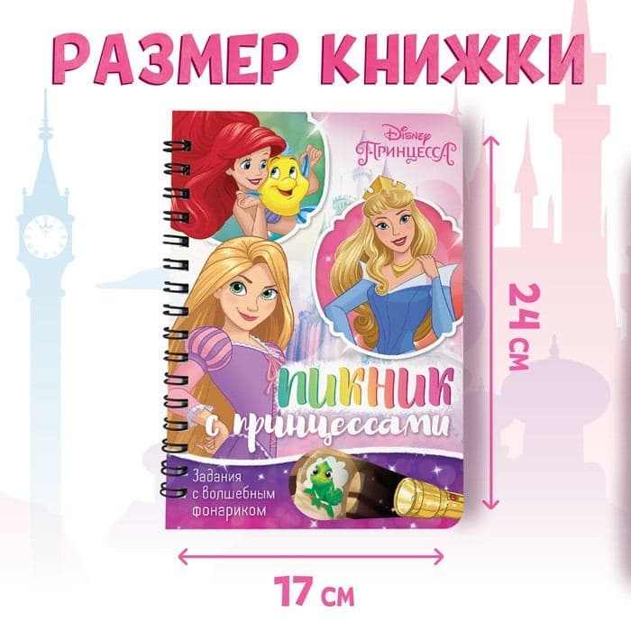 Книга с фонариком «Пикник с принцессами», 22 стр., 5 игровых разворотов — фото 2