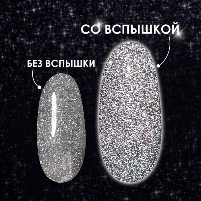 Блёстки для декора, светоотражающие, мелкие, серебристая — фото 2