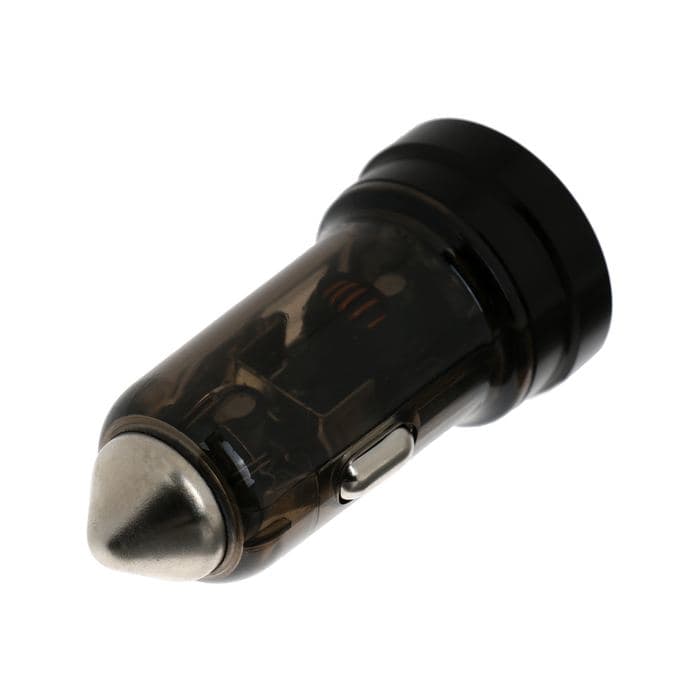 Автомобильное зарядное устройство Luazon AR-CA01, USB, Type-C, PD, 20 W, прозрачное, чёрное — фото 3