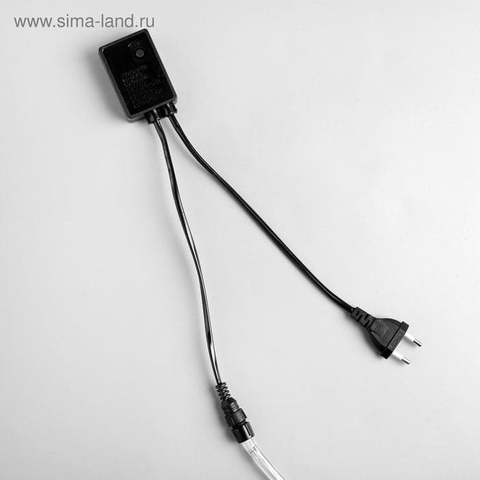 Световой шнур Luazon Lighting 10 мм, IP65, 10 м, 24 LED/м, 220 В, 8 режимов, свечение белое — фото 5