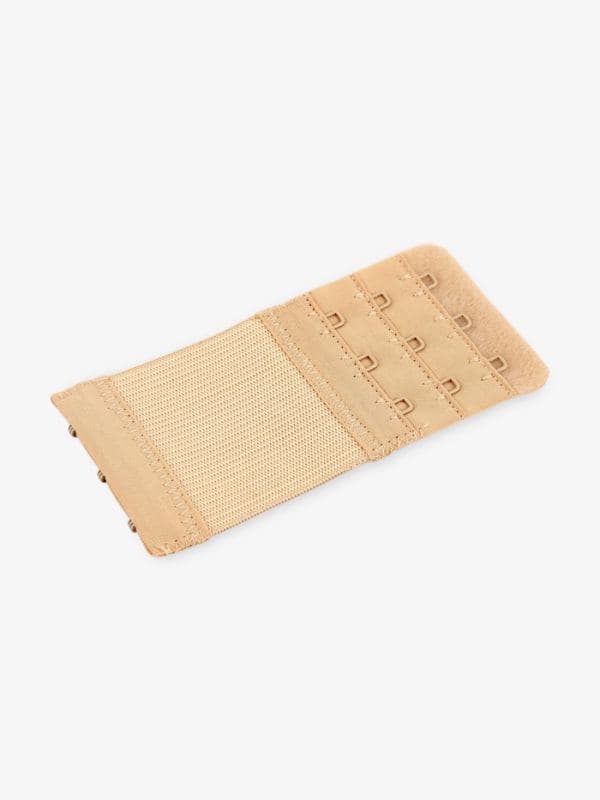Застёжка для бюстгальтера, удлинитель, 3 ряда 3 крючка, 5×10.5 см, 3 шт., бежевая — фото 4