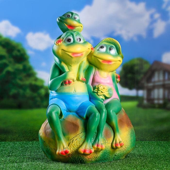 Садовая фигура из гипса «Семья лягушек», 59×31×40 см — фото 4