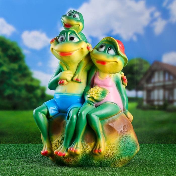 Садовая фигура из гипса «Семья лягушек», 59×31×40 см — фото 5