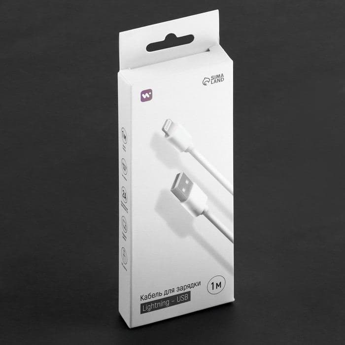 Кабель Windigo, Lightning - USB, 2 А, зарядка + передача данных, TPE оплетка, 1 м — фото 5