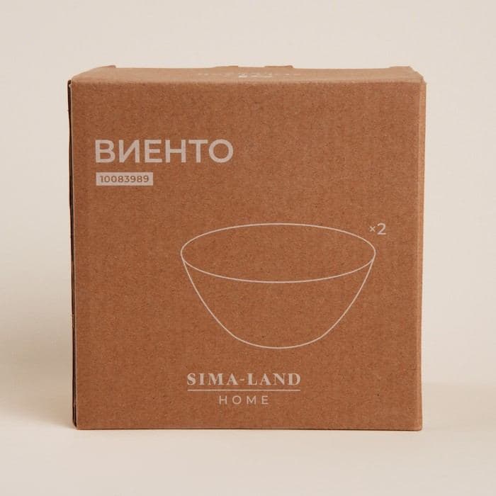 Салатник SL Home «Виенто», 1.3 л, d=19 см, керамика, бежевый — фото 5