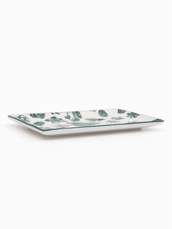Блюдо сервировочное новогоднее Доляна «Подарки», 25×16×2.5 см, фарфор, зелёное — фото 3