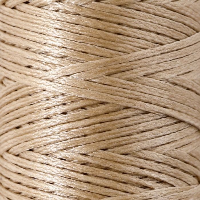 Нитки вощёные, плетёные, плоские, 150D/16, 0.8 мм, 50±2 м, бежевые — фото 2