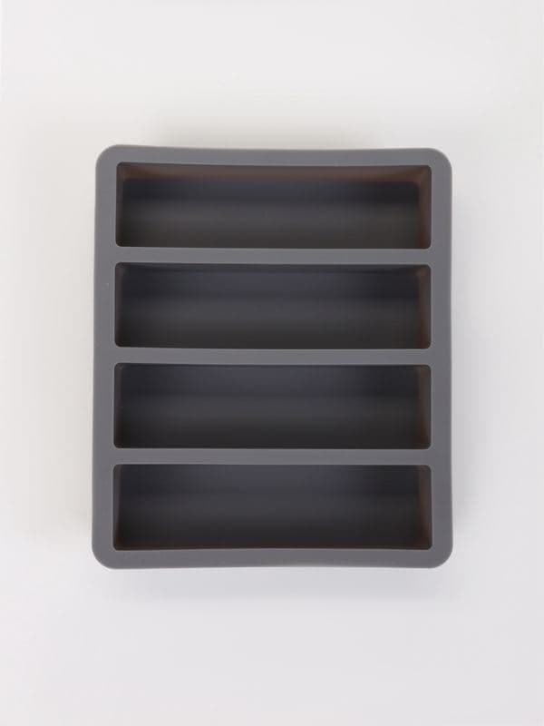 Форма для выпечки Доляна «Полосы», 4 ячейки, 17×14.5×3.5 см, силикон, серая — фото 2