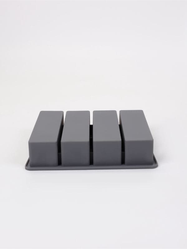 Форма для выпечки Доляна «Полосы», 4 ячейки, 17×14.5×3.5 см, силикон, серая — фото 3