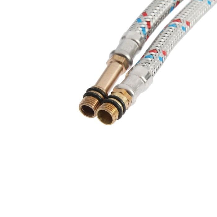 Подводка гибкая для смесителя ZEIN, гайка 1/2", штуцер М10, 30 см, набор 2 шт. — фото 5