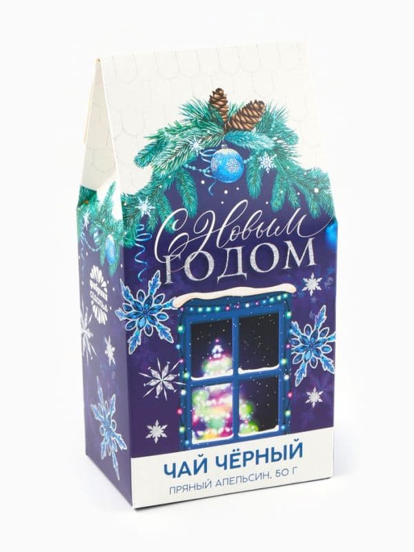 Чай подарочный «С Новым годом», апельсин и корица, 50 г — фото 3