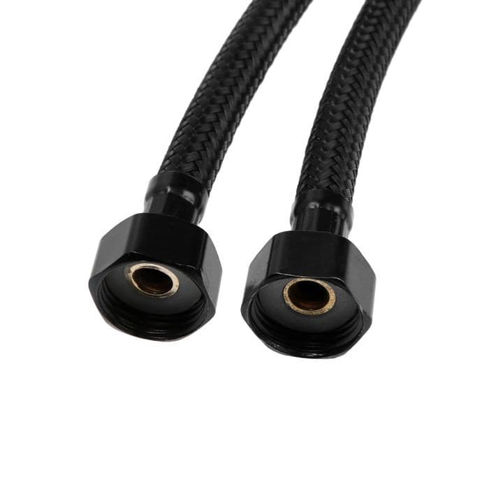 Подводка гибкая для смесителя ZEIN engr, нейлон, 1/2", М10, 50 см, набор 2 шт., черная — фото 5