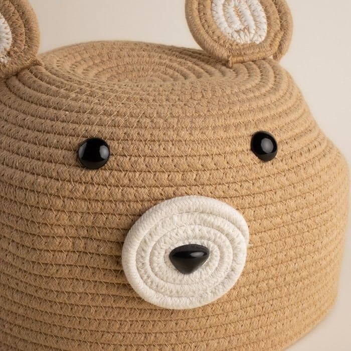 Корзина для игрушек SL Home «Медведь», плетёная, ручной работы, 25×26×41 см, коричневая — фото 4