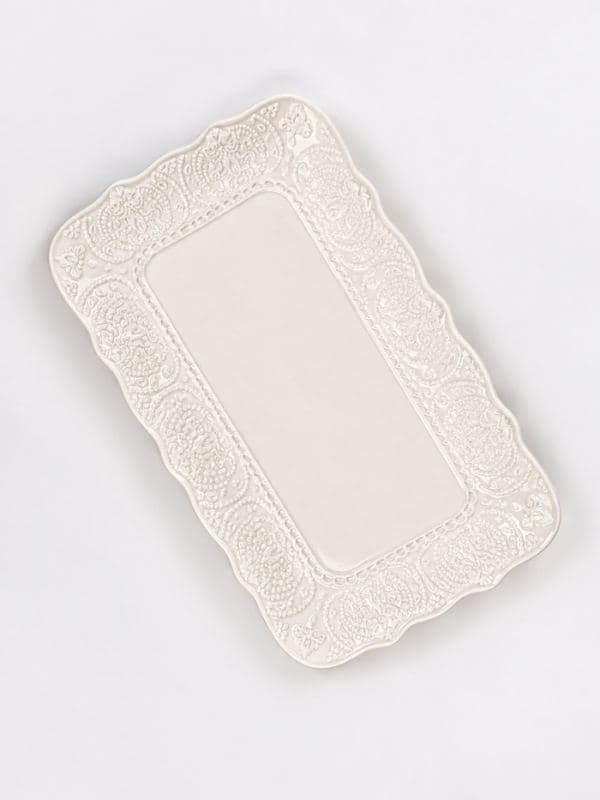 Блюдо сервировочное Aristocrat, 26×15×2 см, фарфор, белое — фото 1