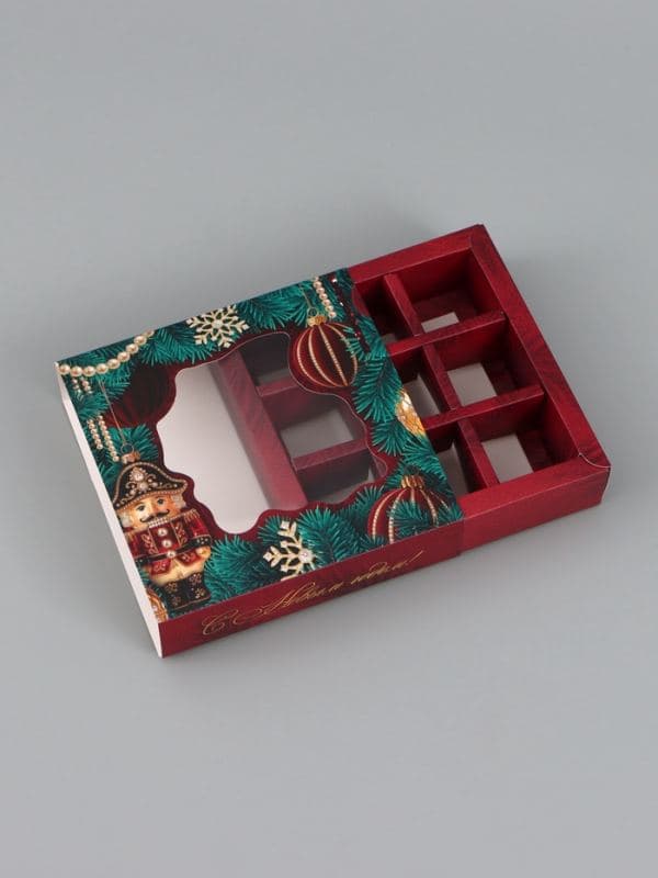 Коробка для 9 конфет «Щелкунчик» 14.5×14.5×3.5 см — фото 5