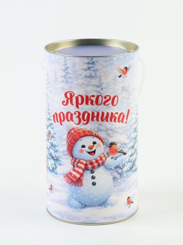 Сладкий подарок в тубусе «Яркого праздника!», конфеты и ёлочные игрушки, 250 г — фото 3