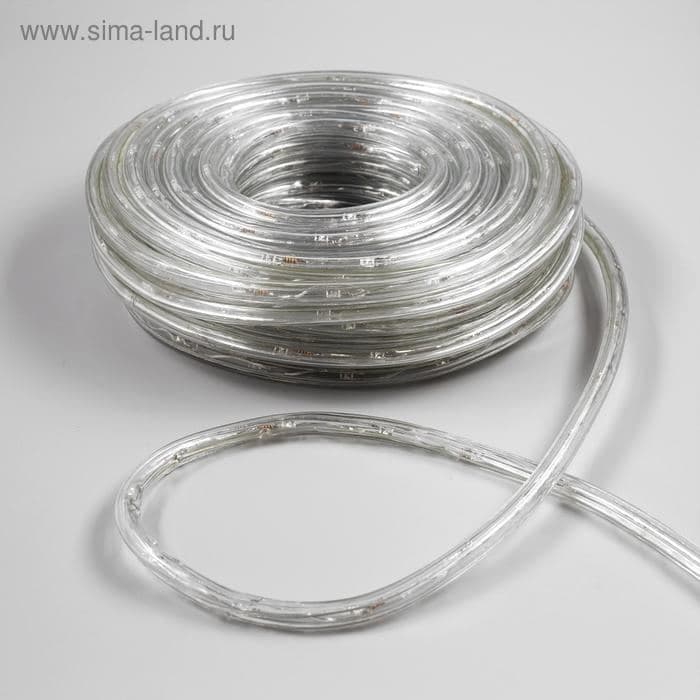 Световой шнур Luazon Lighting, 10 мм, IP65, 20 м, 24 LED/м, 220 В, 8 режимов, свечение жёлтое — фото 2