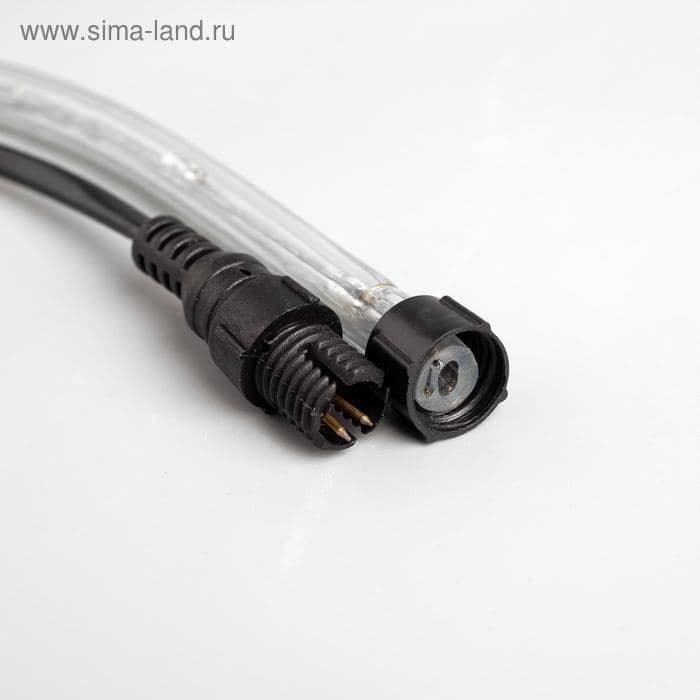 Световой шнур Luazon Lighting, 10 мм, IP65, 20 м, 24 LED/м, 220 В, 8 режимов, свечение жёлтое — фото 5