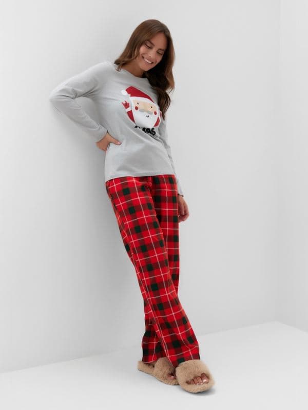 Пижама новогодняя женская: лонгслив, брюки, KAFTAN Santa — фото 4