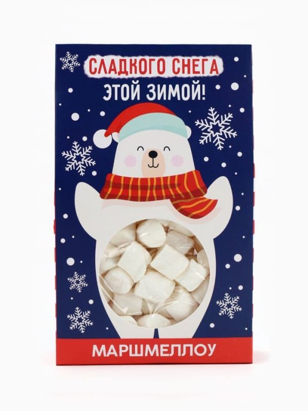 Маршмеллоу в коробке «Сладкого снега», со вкусом пломбира, 55 г — фото 3