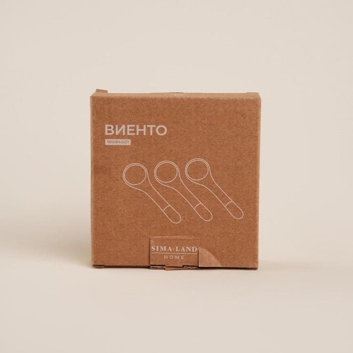 Ложки SL Home «Виенто», 10.5×2.8 см, набор 3 шт., керамика, бежевые — фото 5