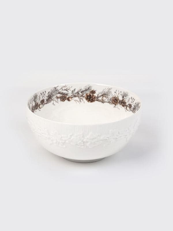 Салатник новогодний WY Magical Winter, 780 мл, 15×7 см, фарфор, белый — фото 2