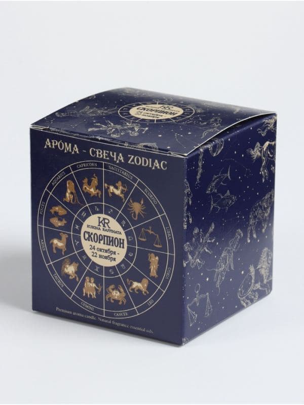 Свеча ароматическая в стакане «Зодиак: Скорпион», 7.6×7.6×8.5 см, соевый воск — фото 4