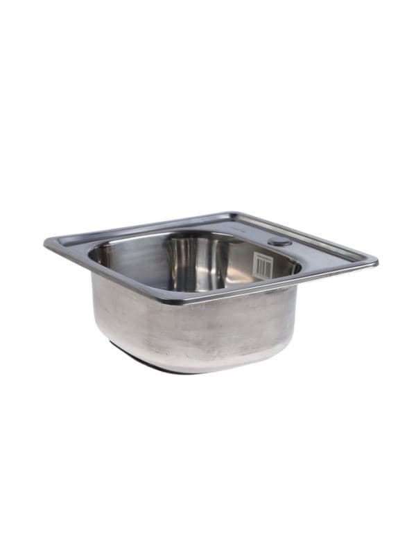 Мойка кухонная MIXLINE 531266, врезная, толщина 0.6 мм, 38×38×15 см, вып. 3 1/2", с сифоном — фото 2