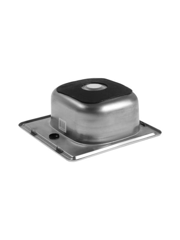 Мойка кухонная MIXLINE 531266, врезная, толщина 0.6 мм, 38×38×15 см, вып. 3 1/2", с сифоном — фото 3