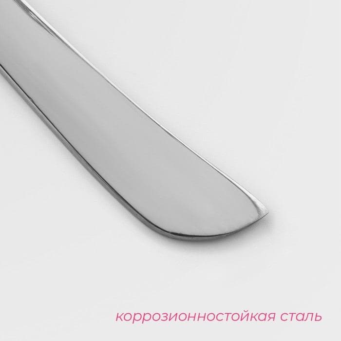 Ложка чайная из нержавеющей стали Доляна «Верона», длина 14.8 см, толщина 1.8 мм, серебристая — фото 2