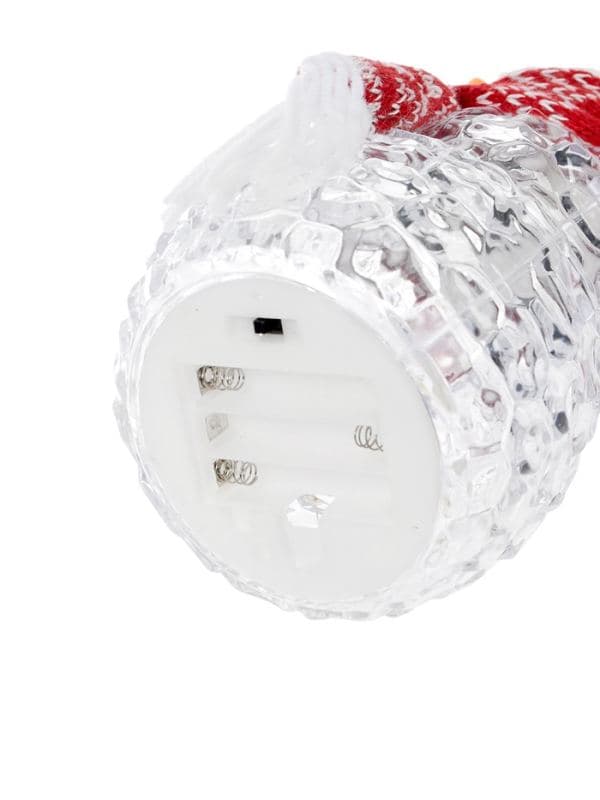 Светодиодная фигура «Снеговик в красном» 28 см, 1 LED, от батареек ААА×3, свечение тёплое белое — фото 5